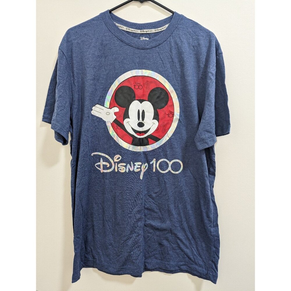 Disney 100th Anniversary Mickey Mouse Adult Medium Two-Sided T-Shirt New
